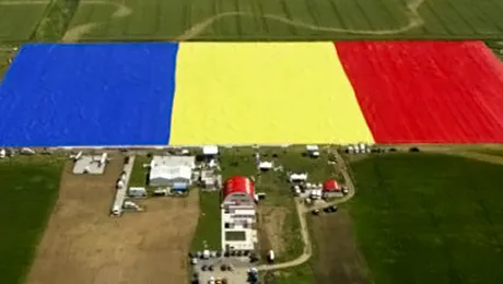 RECORD ROMÃ‚NESC: Cel mai mare drapel din lume
