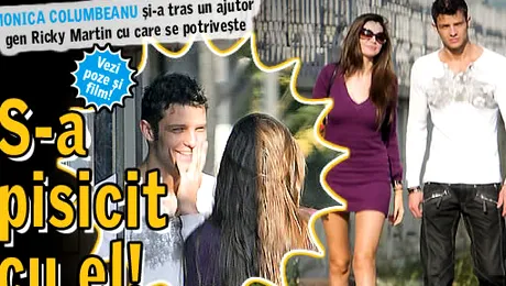 Monica Columbeanu surpinsa flirtand cu „Ricky Martin” (Foto-Video)