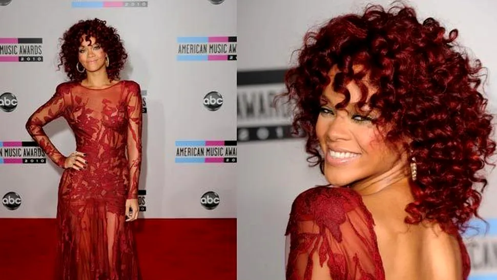 Rihanna, in rochie transparenta la American Music Awards 2010 (Poze)