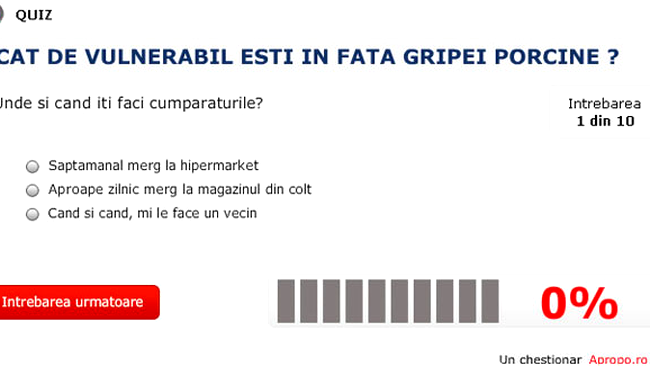 Test Apropo.ro despre gripa porcina!