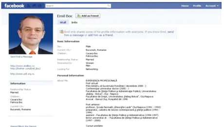 Premierul Boc a intrat „in randul lumii”: are cont pe Facebook si Twitter