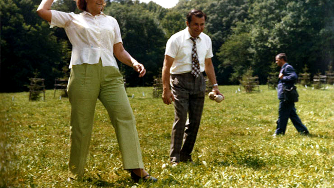 Nicolae si Elena Ceausescu impreuna cu Ion Iliescu 