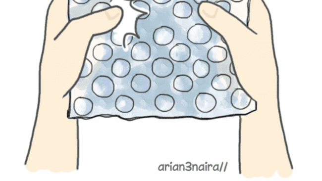 bulele din foliile de plastic