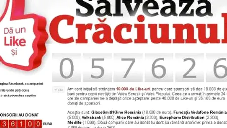Campania Salveaza Craciunul, cea mai rapida viralizare din Facebook-ul romanesc