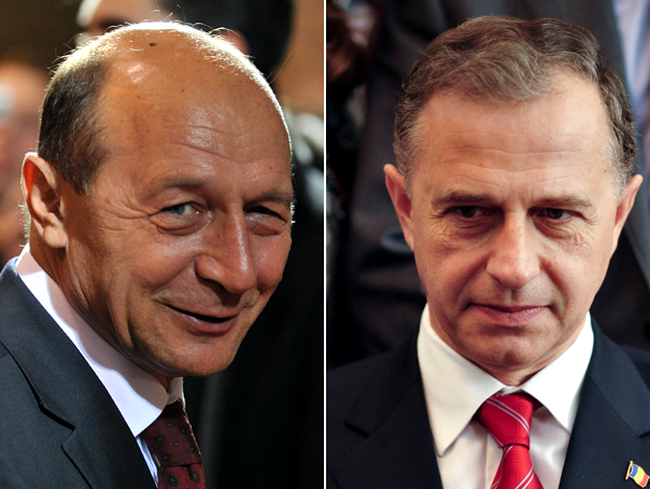 Traian Basescu si Mircea Geoana merg in turul II