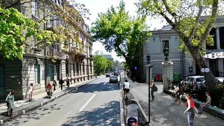 Lucrări de reorganizare pe Calea Victoriei, din luna iulie 2013