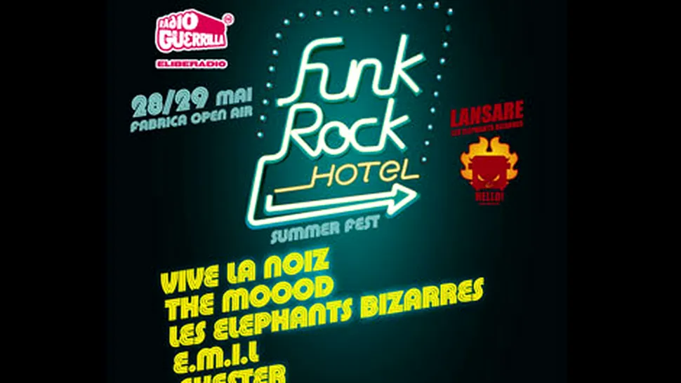 Festivalul Funk Rock Hotel iese in aer liber, dupa sase editii indoor