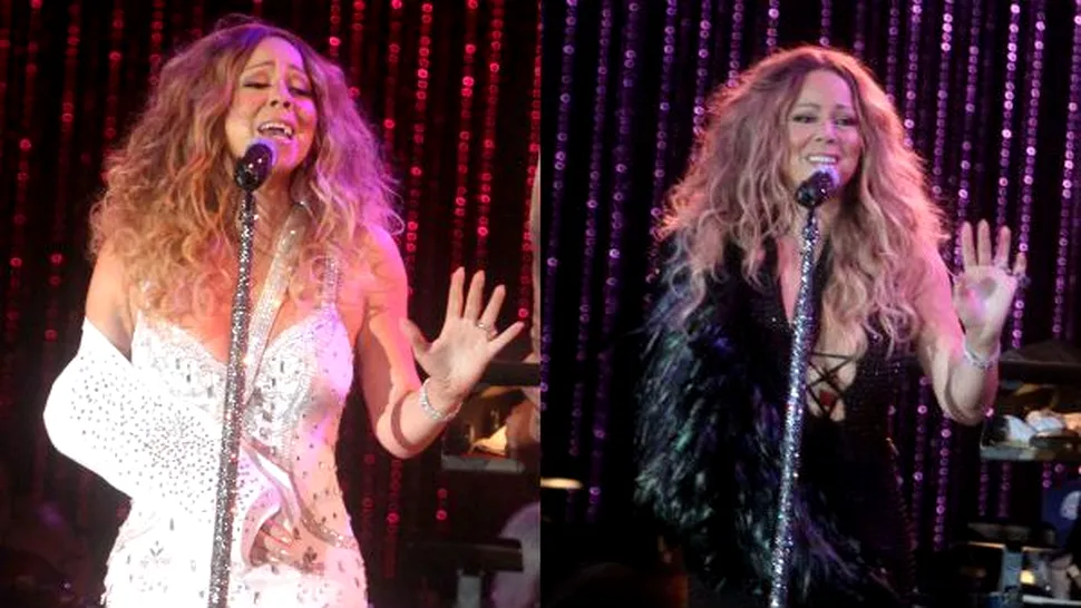 Mariah Carey îşi asortează gipsul cu rochiile de scenă