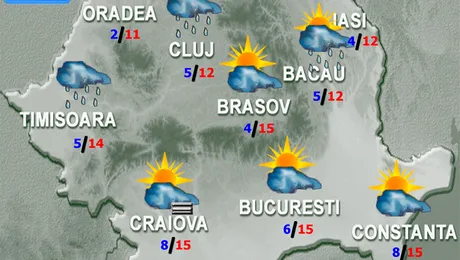 Vremea.Apropo.ro: Frumos până miercuri, când se strică „jucăria”