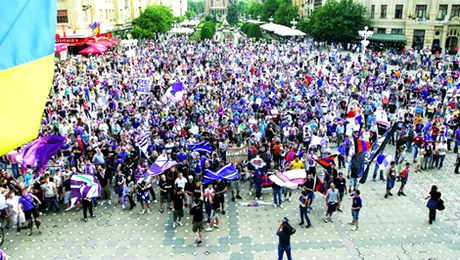 Suporterii Timisoarei au marsaluit in centrul orasului