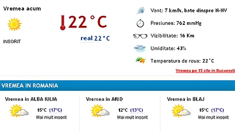 Vremea Apropo.ro: Toamna in toata regula, in toata tara