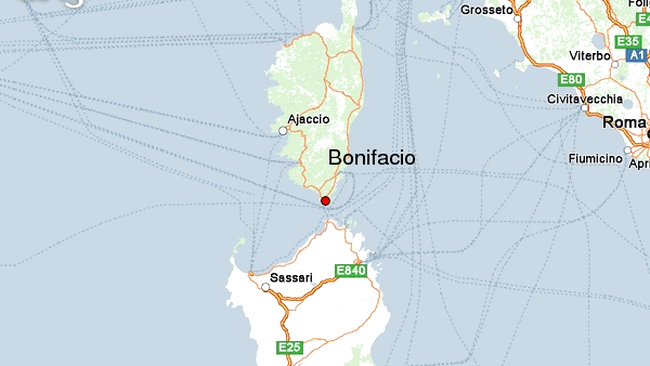 Stramtoarea Bonifacio - localizare