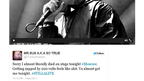 Vocalistul trupei Emmuri, electrocutat pe scenă!