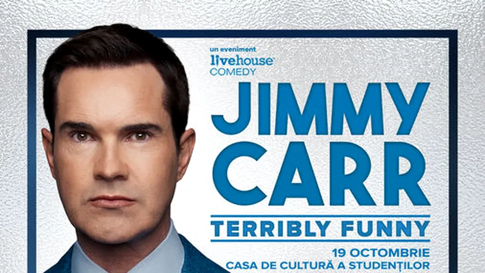 Vedeta de stand up comedy Jimmy Carr revine în România pentru două show-uri