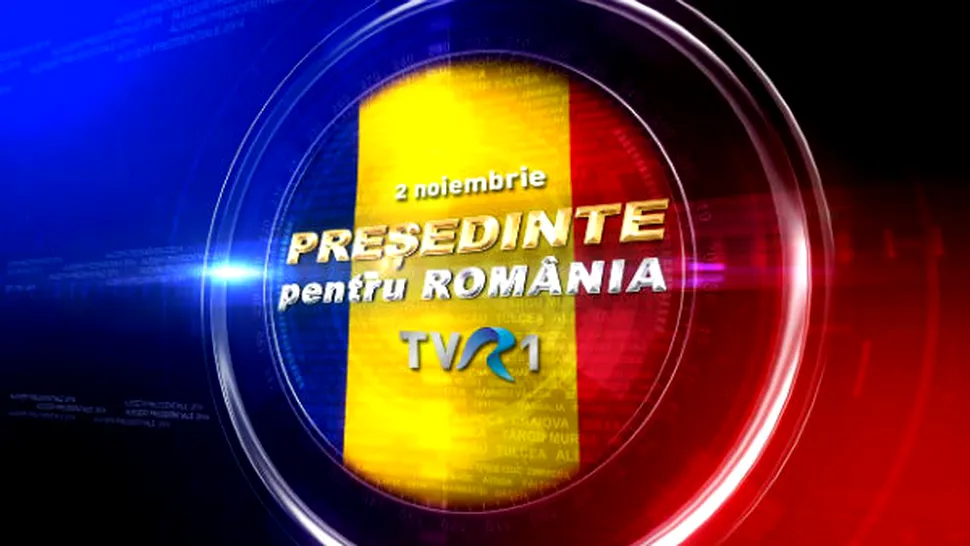 „Preşedinte pentru România” - ziua alegerilor, la TVR 1 